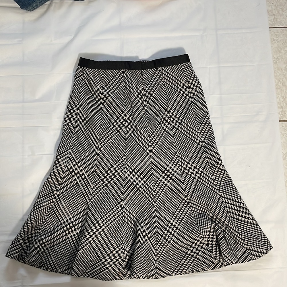 Kate Hill women’s skirt in black and white houndstooth size 2P - Picture 4 of 8